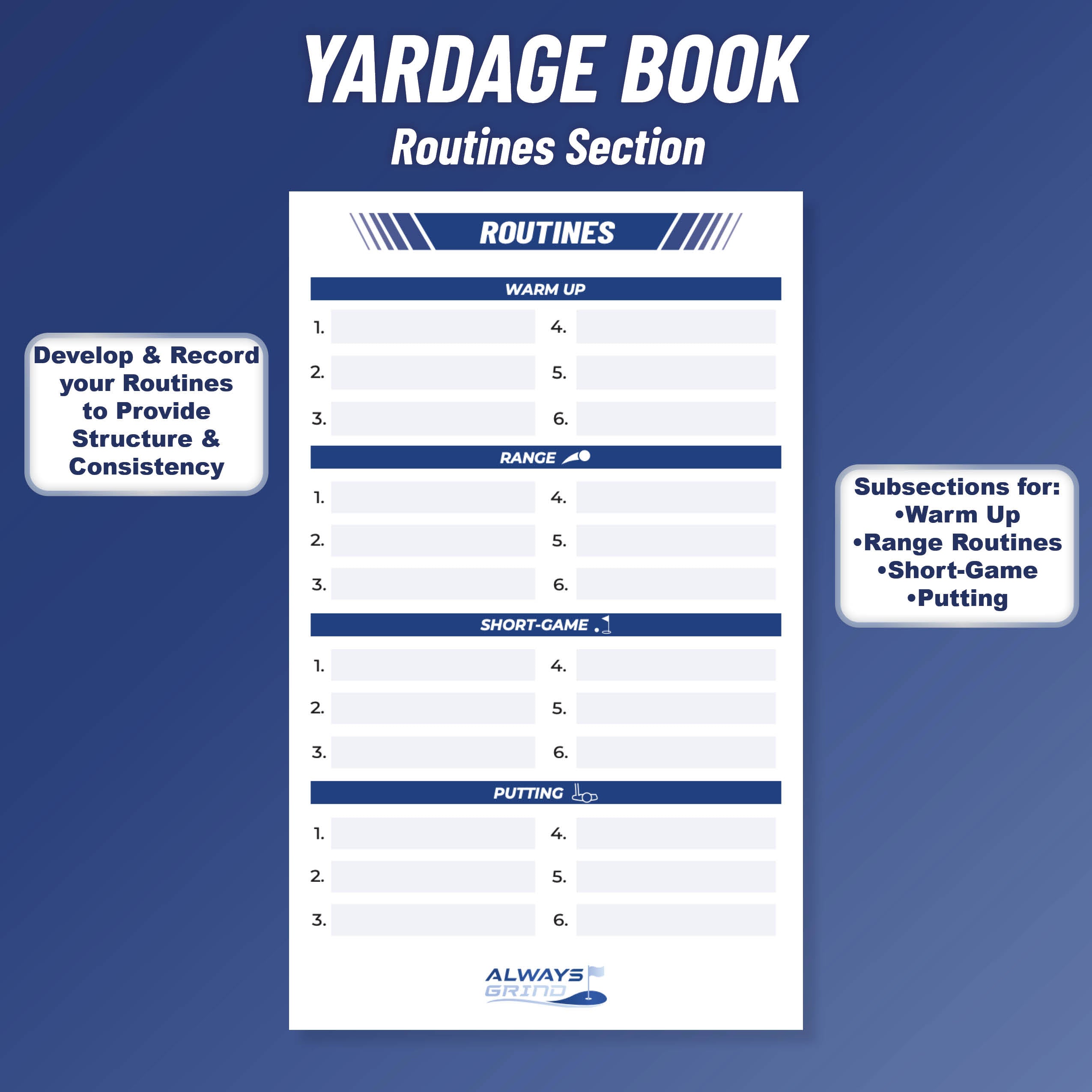 AG Golf: Yardage Book